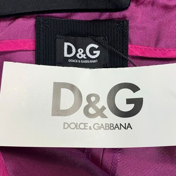 NWT D&G Dolce & Gabbana Sz 6/8 Purple Mid Sleeveless Pleated Pencil Dress - Picture 7 of 13